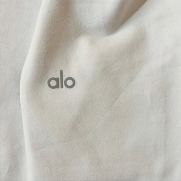 Alo Yoga White High-Waist Airbrush Legging Medium Compression Sculpting - Picture 8 of 12